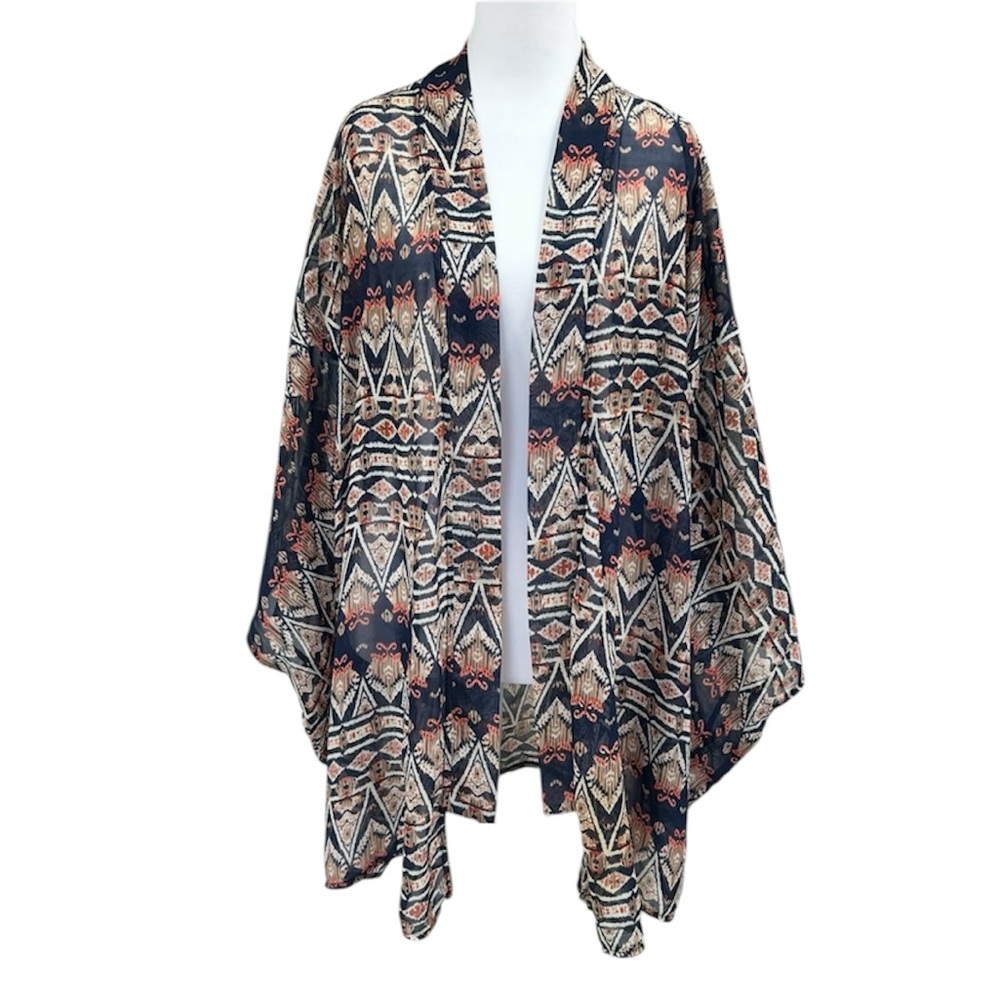 Beulah Kimono Southwestern Print Boho Sz M / L